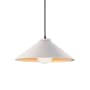 Justice Design Group Radiance 12" Wide Pendant with a Ceramic Matte White and Champagne Gold Shade Matte Black