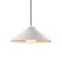 Justice Design Group Radiance 12" Wide Pendant with a Ceramic Matte White and Champagne Gold Shade Brushed Nickel