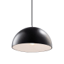 Justice Design Group Radiance 13" Wide Pendant with a Ceramic Carbon Matte Black Shade Polished Chrome