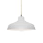 Justice Design Group Radiance 12" Wide Pendant with a Ceramic Bisque Shade Antique Brass