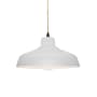 Justice Design Group Radiance 12" Wide Pendant with a Ceramic Bisque Shade Matte Black