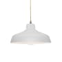 Justice Design Group Radiance 12" Wide Pendant with a Ceramic Bisque Shade Brushed Nickel