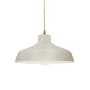 Justice Design Group Radiance 12" Wide Pendant with a Ceramic White Crackle Shade Antique Brass