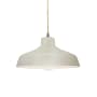 Justice Design Group Radiance 12" Wide Pendant with a Ceramic White Crackle Shade Brushed Nickel