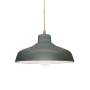 Justice Design Group Radiance 12" Wide Pendant with a Ceramic Pewter Green Shade Antique Brass