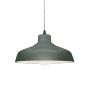 Justice Design Group Radiance 12" Wide Pendant with a Ceramic Pewter Green Shade Matte Black