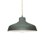 Justice Design Group Radiance 12" Wide Pendant with a Ceramic Pewter Green Shade Brushed Nickel