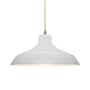 Justice Design Group Radiance 14" Wide Pendant with a Ceramic Bisque Shade Antique Brass