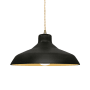 Justice Design Group Radiance 14" Wide Pendant with a Ceramic Carbon Matte Black and Champagne Gold Shade Antique Brass