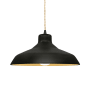 Justice Design Group Radiance 14" Wide Pendant with a Ceramic Carbon Matte Black and Champagne Gold Shade Matte Black