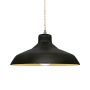Justice Design Group Radiance 14" Wide Pendant with a Ceramic Carbon Matte Black and Champagne Gold Shade Brushed Nickel