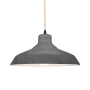 Justice Design Group Radiance 14" Wide LED Pendant with a Ceramic Gloss Grey Shade Matte Black