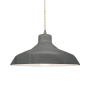 Justice Design Group Radiance 14" Wide LED Pendant with a Ceramic Gloss Grey Shade Brushed Nickel