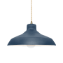 Justice Design Group Radiance 14" Wide LED Pendant with a Ceramic Midnight Sky and Matte White Shade Antique Brass