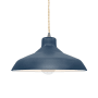 Justice Design Group Radiance 14" Wide LED Pendant with a Ceramic Midnight Sky and Matte White Shade Brushed Nickel