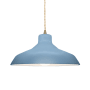 Justice Design Group Radiance 14" Wide LED Pendant with a Ceramic Sky Blue Shade Antique Brass