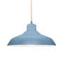 Justice Design Group Radiance 14" Wide LED Pendant with a Ceramic Sky Blue Shade Brushed Nickel