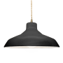 Justice Design Group Radiance 16" Wide LED Pendant with a Ceramic Gloss Black Shade Antique Brass