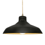 Justice Design Group Radiance 16" Wide LED Pendant with a Ceramic Carbon Matte Black and Champagne Gold Shade Antique Brass