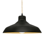 Justice Design Group Radiance 16" Wide LED Pendant with a Ceramic Carbon Matte Black and Champagne Gold Shade Matte Black