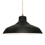 Justice Design Group Radiance 16" Wide LED Pendant with a Ceramic Carbon Matte Black Shade Antique Brass