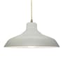 Justice Design Group Radiance 16" Wide LED Pendant with a Ceramic Matte White Shade Antique Brass