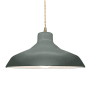 Justice Design Group Radiance 16" Wide Pendant with a Ceramic Pewter Green Shade Antique Brass