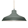 Justice Design Group Radiance 16" Wide Pendant with a Ceramic Pewter Green Shade Brushed Nickel