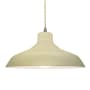 Justice Design Group Radiance 16" Wide Pendant with a Ceramic Vanilla Gloss Shade Brushed Nickel