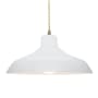 Justice Design Group Radiance 16" Wide Pendant with a Ceramic Gloss White Shade Antique Brass