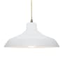 Justice Design Group Radiance 16" Wide Pendant with a Ceramic Gloss White Shade Brushed Nickel