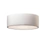 Justice Design Group Radiance 9" Wide LED Flush Mount Drum Outdoor Ceiling Fixture Matte White