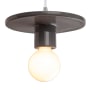 Justice Design Group Radiance 8" Wide Mini Pendant with White Cord Gloss Grey / Chrome
