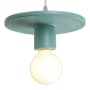 Justice Design Group Radiance 8" Wide Mini Pendant with White Cord Reflecting Pool / Brushed Nickel
