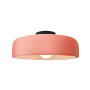Justice Design Group Radiance 13" Wide Semi-Flush Ceiling Fixture with a Ceramic Gloss Blush Shade Matte Black