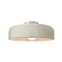 Justice Design Group Radiance 13" Wide LED Semi-Flush Ceiling Fixture with a Ceramic White Crackle Shade Brushed Nickel