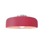 Justice Design Group Radiance 13" Wide LED Semi-Flush Ceiling Fixture with a Ceramic Cerise Shade Brushed Nickel
