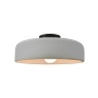 Justice Design Group Radiance 13" Wide LED Semi-Flush Ceiling Fixture with a Ceramic Matte White Shade Matte Black
