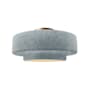 Justice Design Group Radiance 15" Wide LED Semi-flush Ceiling Fixture with Concrete Shade Brushed Brass / Concrete