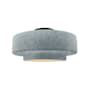 Justice Design Group Radiance 15" Wide LED Semi-flush Ceiling Fixture with Concrete Shade Matte Black / Concrete