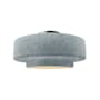 Justice Design Group Radiance 15" Wide LED Semi-flush Ceiling Fixture with Concrete Shade Brushed Nickel / Concrete