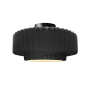 Justice Design Group Radiance 15" Wide LED Semi-Flush Ceiling Fixture with a Ceramic Gloss Black Shade Matte Black