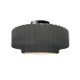 Justice Design Group Radiance 15" Wide LED Semi-Flush Ceiling Fixture with a Ceramic Gloss Grey Shade Matte Black