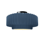 Justice Design Group Radiance 15" Wide Semi-Flush Ceiling Fixture with a Ceramic Midnight Sky and Matte White Shade Matte Black