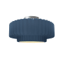 Justice Design Group Radiance 15" Wide Semi-Flush Ceiling Fixture with a Ceramic Midnight Sky and Matte White Shade Brushed Nickel