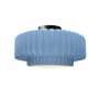 Justice Design Group Radiance 15" Wide LED Semi-Flush Ceiling Fixture with a Ceramic Sky Blue Shade Matte Black