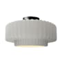 Justice Design Group Radiance 17" Wide Semi-Flush Ceiling Fixture with a Ceramic Bisque Shade Matte Black