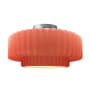 Justice Design Group Radiance 17" Wide Semi-Flush Ceiling Fixture with a Ceramic Gloss Blush Shade Brushed Nickel