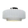 Justice Design Group Radiance 17" Wide Semi-Flush Ceiling Fixture with a Ceramic Gloss White Shade Matte Black