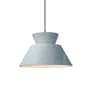 Justice Design Group Radiance 11" Wide LED Pendant with Black Cord Matte Black / Concrete
